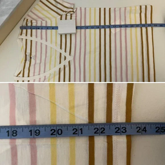 Madewell Whisper Stripe V-neck Tee - Picture 13 of 13